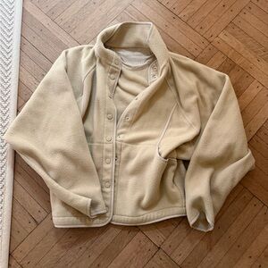 Outdoor Voices Beige Fleece Jacket